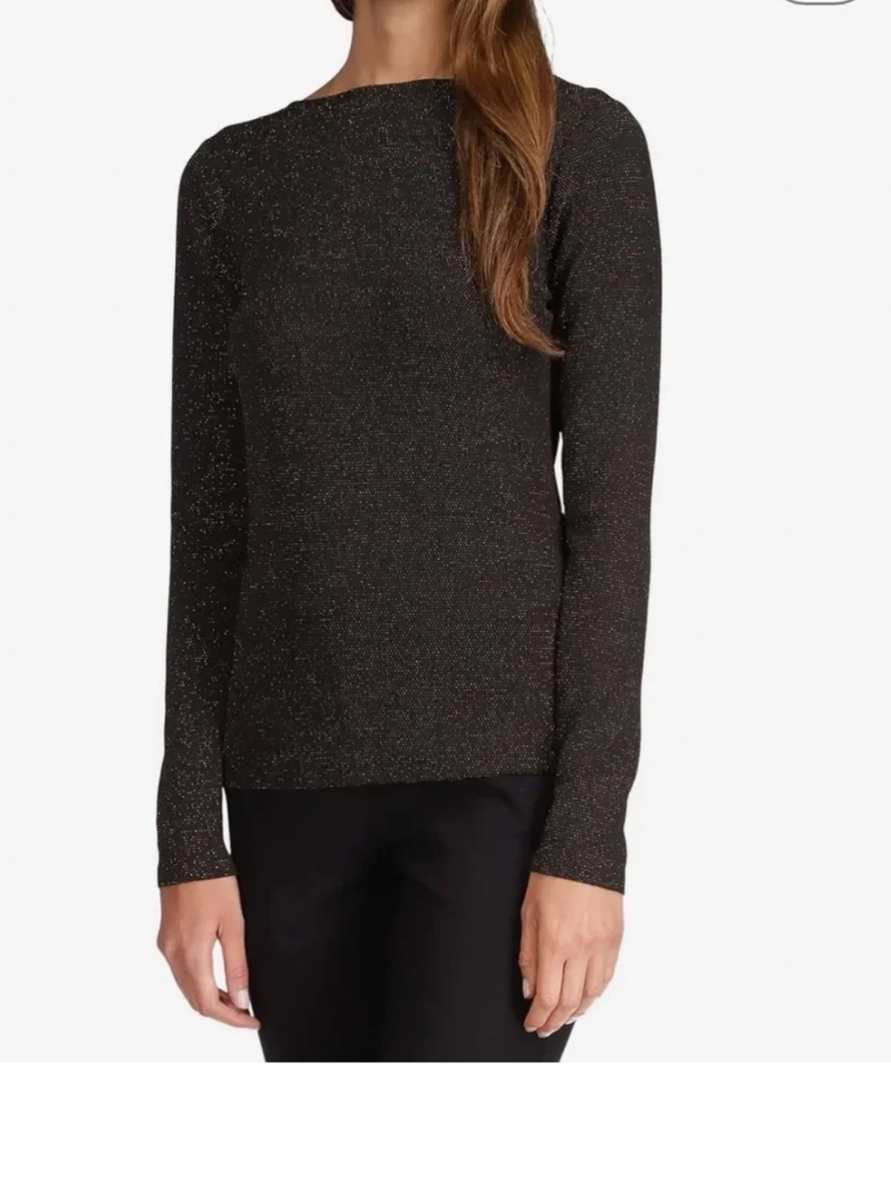NWT Michael Kors Metallic Long Sleeve Cowl Top Size 1X